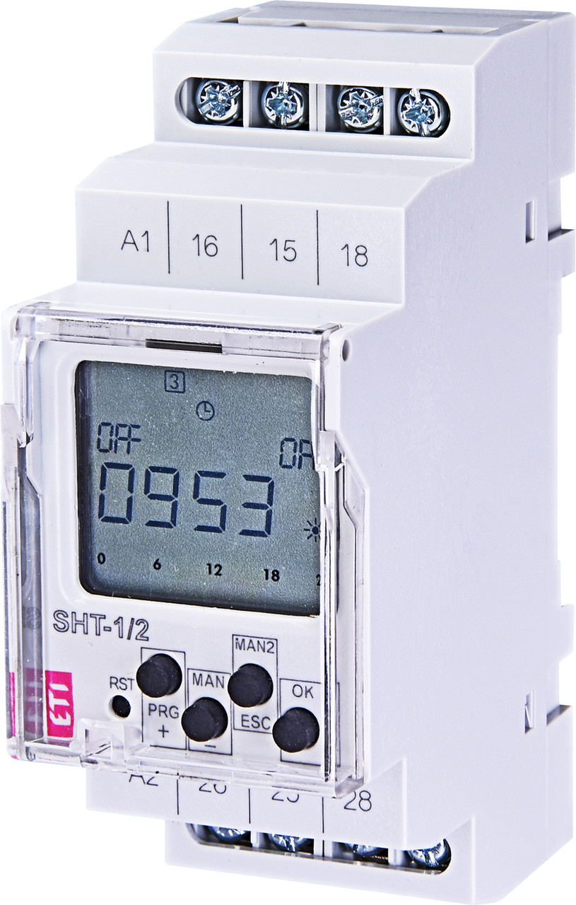 Програмоване цифрове реле SHT-1/2 230V AC (2x16A_AC1) ETI 2470053, фото 1