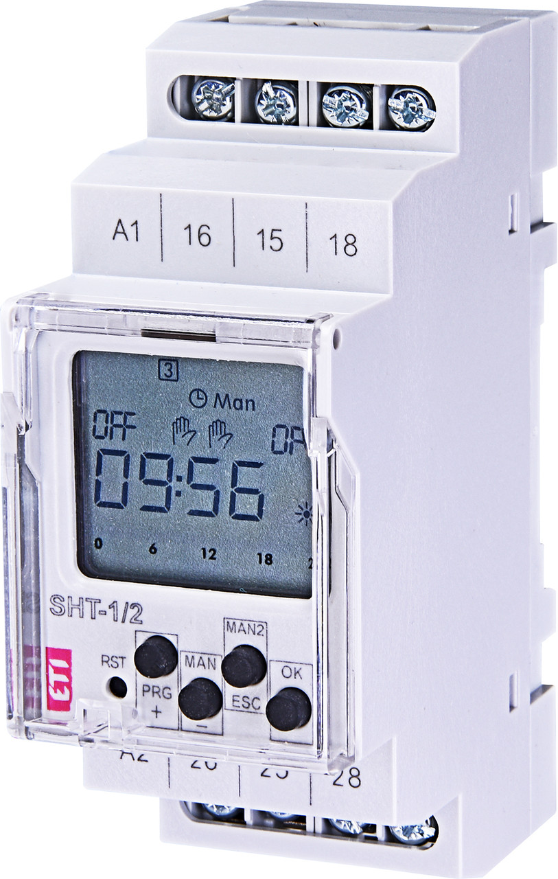 Програмоване цифрове реле SHT-1/2 UNI 12-240 AC/DC (2x16A_AC1) ETI 2470054, фото 1