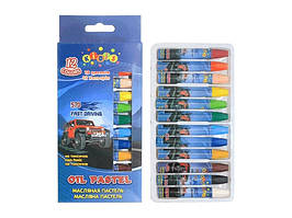 Олійна пастель 12 кольорів "Kidis" із серії 4 WHEEL DRIVE