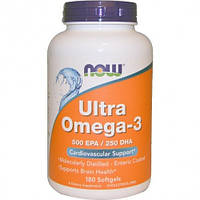 Ultra Omega-3 NOW, 180 капсул