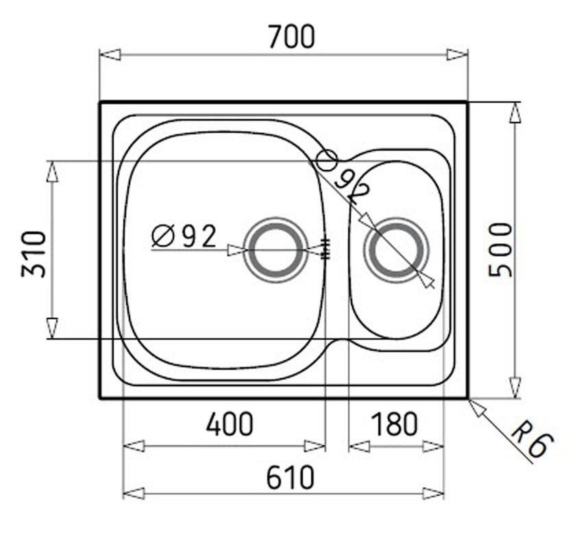 Кухонная мойка Galati Fifika 1.5C Textura 7050 с доп.чашей декор - фото 8 - id-p605153310