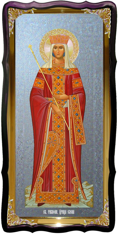 Ікона з фоном під срібло Свята Єлена в церковній крамниці