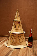 Ростова декоративна ялинка, з ажурними краями і поличками для декору та солодощів