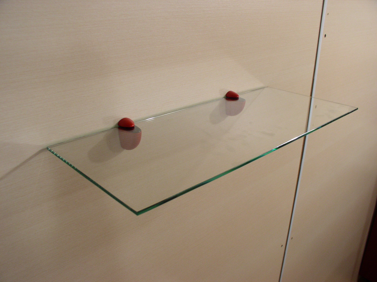 Полиця скляна пряма 5 мм прозора 60 х 20 см