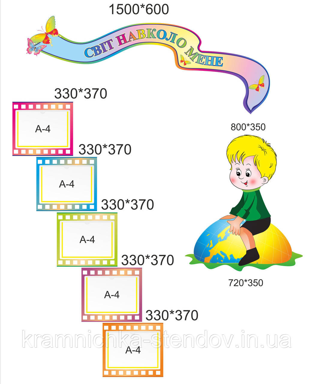 Набір стендів для світлин "Світ навколо мене"