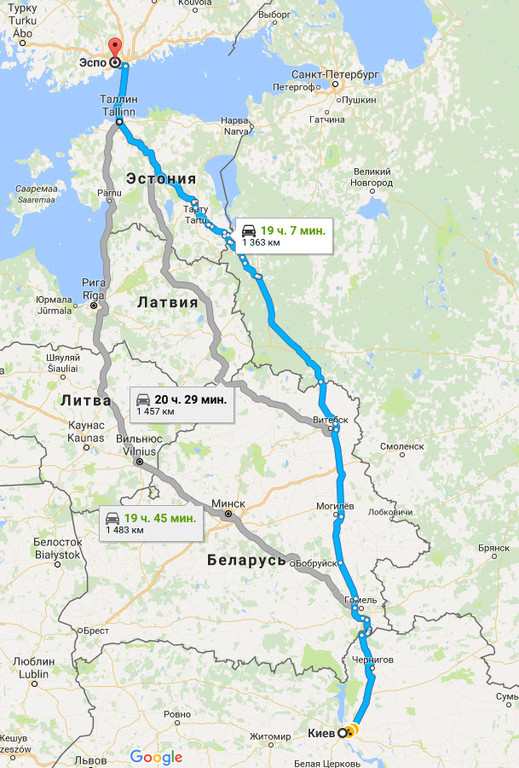 Киев → Эспо