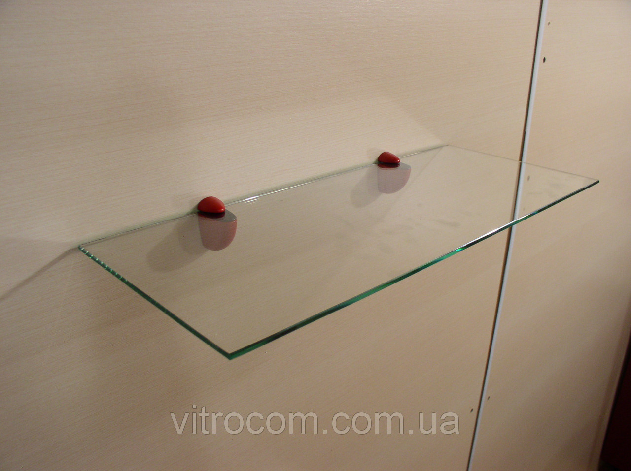 Полиця скляна пряма 5 мм прозора 50 х 20 см