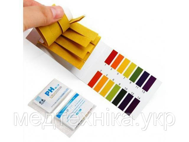 Лакмусовая бумага (pH-тест) 1-14рН 80 полосок - фото 1 - id-p45819658