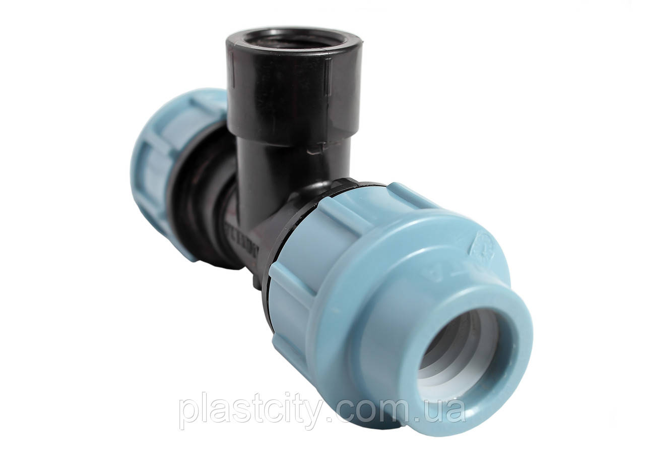 Трійник компресійний з внутрішньою різьбою(ВР) 20х1/2"х20