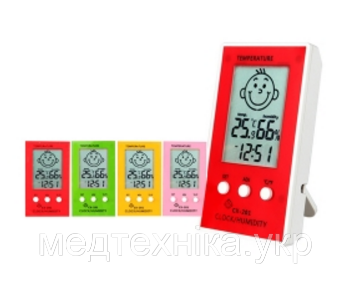 Цифровой термо-гигрометр / часы для детской комнаты CX-201 - фото 4 - id-p217813494