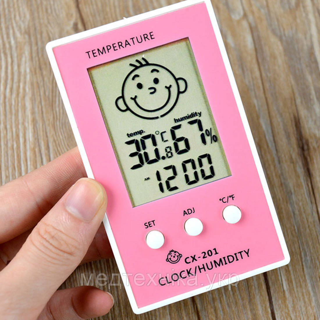 Цифровий термогігрометр/годинник для дитячої кімнати CX-201 - фото 1 - id-p217813494