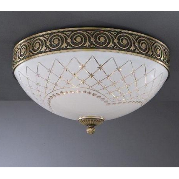 Стельовий світильник RECCAGNI ANGELO PL 7002/2 bronzo/ bianco impero