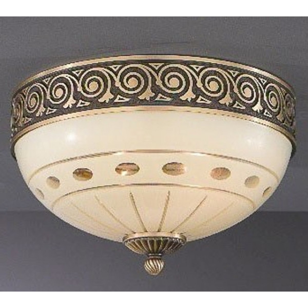 Стельовий світильник RECCAGNI ANGELO PL 7004/2 bronzo/ crema classico