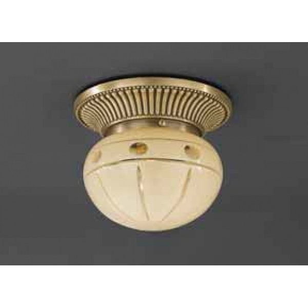 Стельовий світильник RECCAGNI ANGELO PL 7703/1 bronzo/ crema classico
