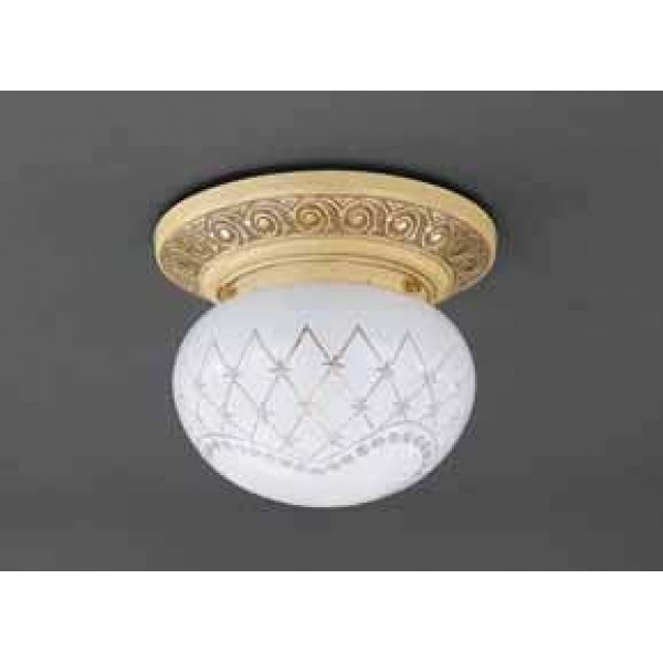 Стельовий світильник RECCAGNI ANGELO PL 7940/1 avorio/oro bianco impero