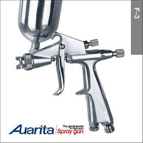 Краскопульт пневматичний тип HP верхній металевий бачок, 0,8 мм AUARITA F-3-0.8, фото 2