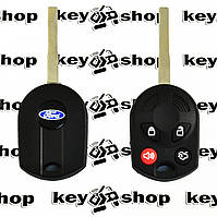 Корпус авто ключа для Ford (Форд),4 кнопки с лезвием HU101