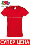 Червона дитяча футболка для дівчинки м'яка Sofspun girls Fruit of the Loom, фото 6