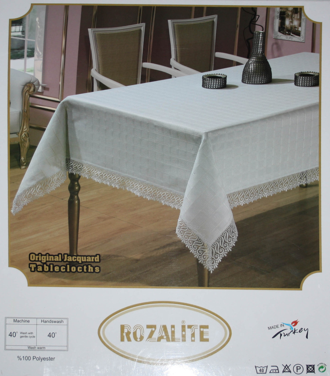 Скатертина з мереживом Rozalite AYD