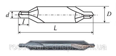 Центрувальне свердло ф 1.6 мм Р6М5