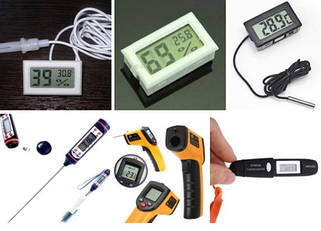Термометри, Пірометри, Гігрометри, Термостати і реле температури