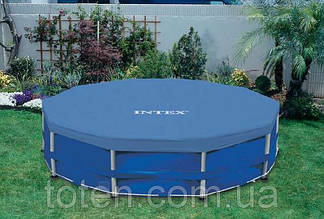 Тент 305 см для каркасного круглого басейну Intex 28030 (58036), кромка 25 см, фіксуючий шнур