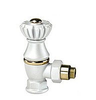 Вентиль для чавунних батарей у старовинному стилі SR Rubineterie colore bianco 1/2"
