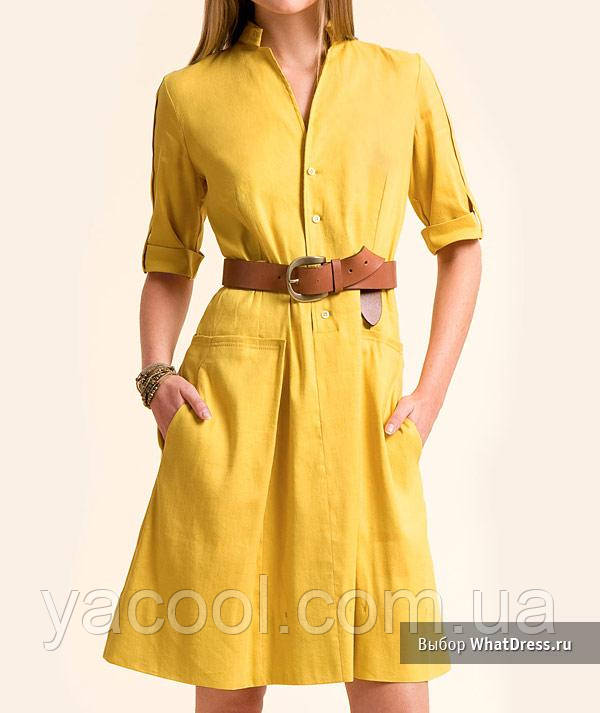 Жовте яскраве лляне плаття сафарі стиль! Шикарна модель, прекрасний фасон. Єдине у своєму роді!