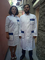 Медицинский халат "Медея" с логотипом, 100% хлопок, пошив под заказ