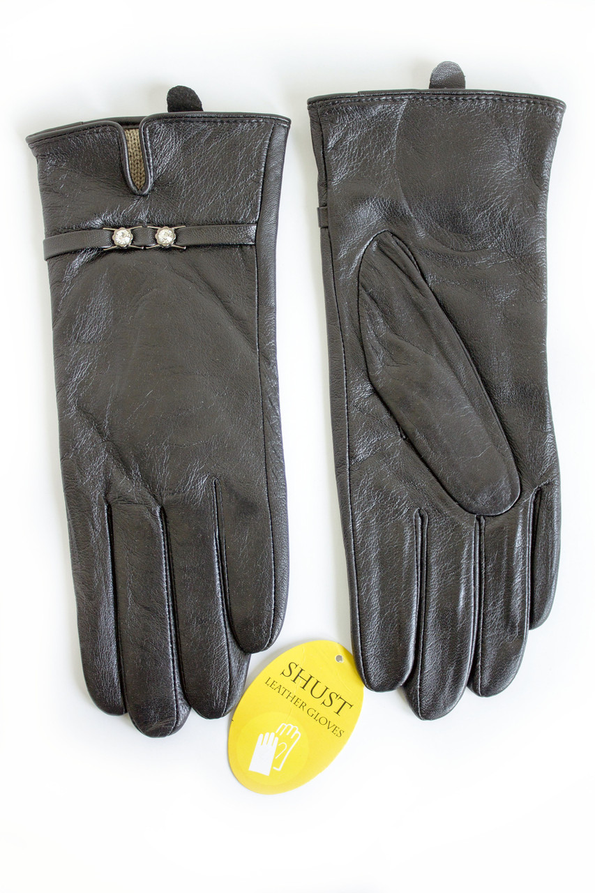 Жіночі шкіряні рукавички Кролик Середні W22-160042s2