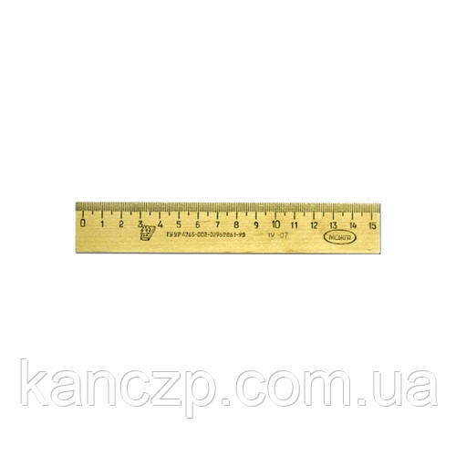 Лінійка 15 см. дерево