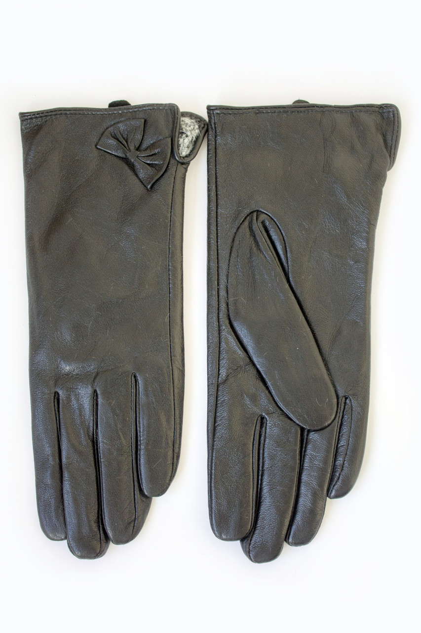 Жіночі шкіряні рукавички В'ЯЗКА СЕНСОРНІ Великі W22-160063s3 - фото 6 - id-p575797259