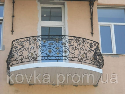 Кованое балконное ограждение, код:02030 - фото 1 - id-p11733136