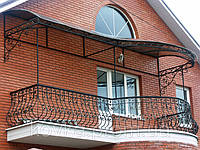 Кованое балконное ограждение, код:02034