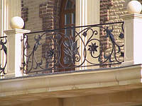 Кованое балконное ограждение, код:02039