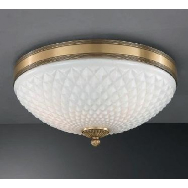 Стельовий світильник RECCAGNI ANGELO PL 8400/3 bronzo/ vetro bianco