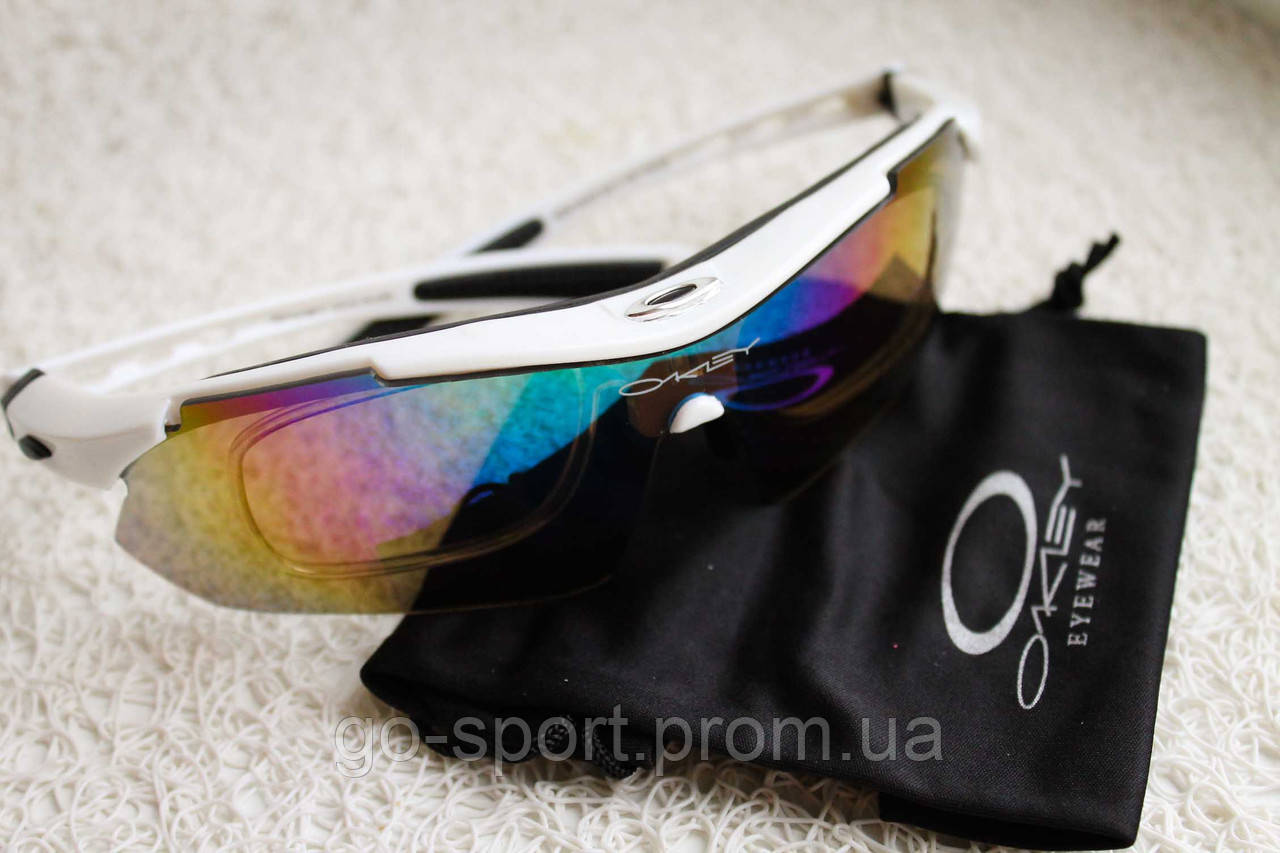 Велосипедні окуляри OKLEY White