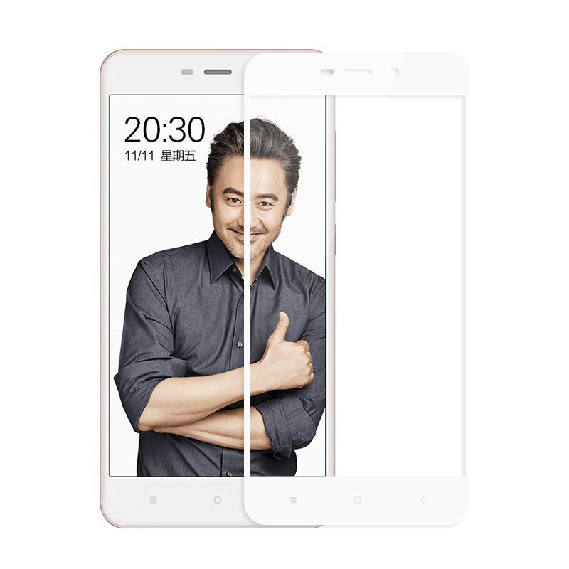 Скло на xiaomi redmione 4x біле повне покриття