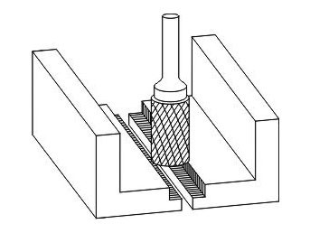 D=05, L=12, Dх=06, Борфреза (Шарошка) Цилиндр с торцевыми зубьями, тип B - фото 2 - id-p223551033