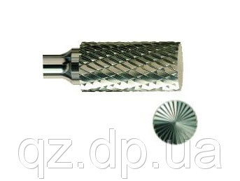 D=12, L=25, Dх=08, Борфреза (Шарошка) Циліндр з торцевими зубами, тип B
