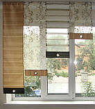 Комплект панельних фіранок Firanka Line 4шт карниз 150см зелений з пісочним (24_9п), фото 2