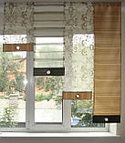 Комплект панельних фіранок Firanka Line 4шт карниз 150см зелений з пісочним (24_9п), фото 3