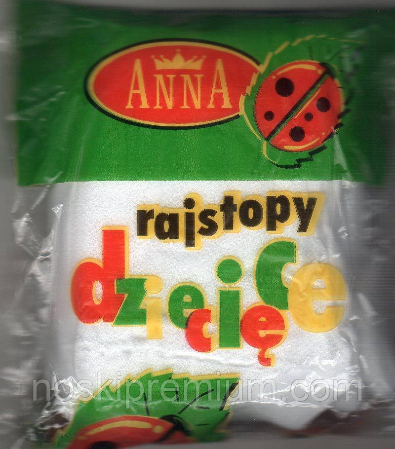 Колготки білі капрон Anna, Польща, з візерунком, зріст 116 см. 16502, фото 1