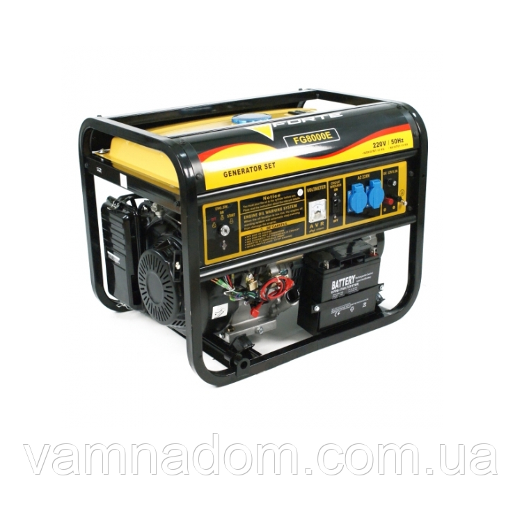 Бензиновий генератор FORTE FG8000E, фото 1