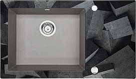 Кухонна мийка Deante CAPELLA скло (бетонні блоки)/граніт (сірий металік) край гранований