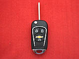 Викидний ключ Chevrolet корпус для переділки 3 кнопки Новий дизайн, фото 3