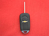 Викидний ключ Chevrolet корпус для переділки 3 кнопки Новий дизайн, фото 4