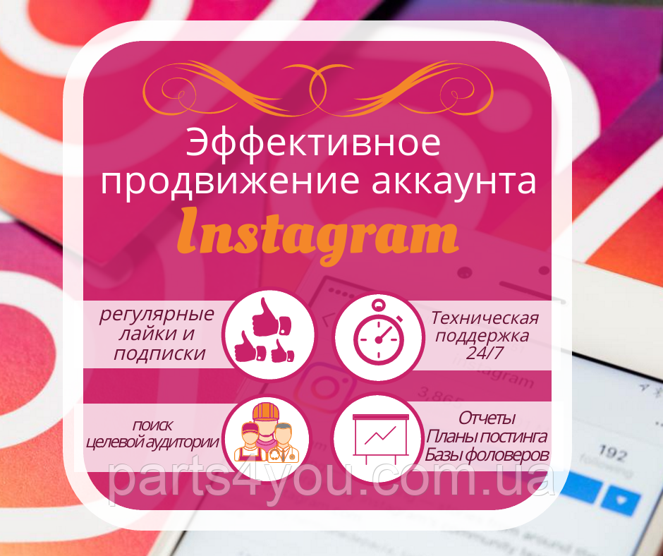 Просування в Instagram: пакет "Просування та підтримка"