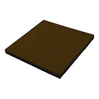 Гумова плитка 500х500х20 темно-коричневий