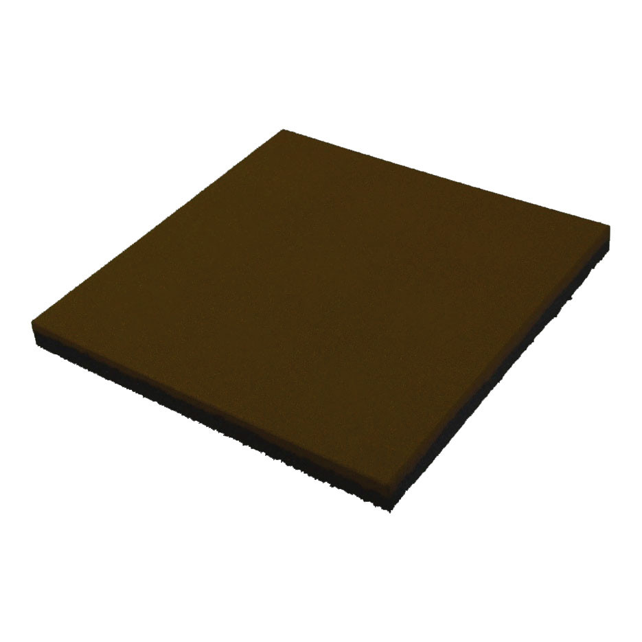 Резиновая плитка 500х500х20 тёмно-коричневый - фото 1 - id-p566067897
